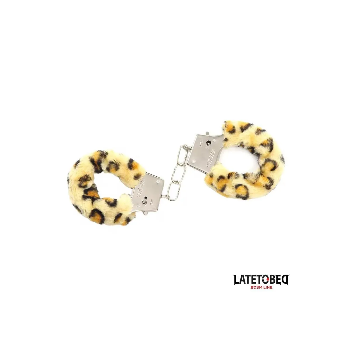 FELL-METALLFESSEL MIT LEOPARDENMUSTER VON LATETOBED BDSM LINE