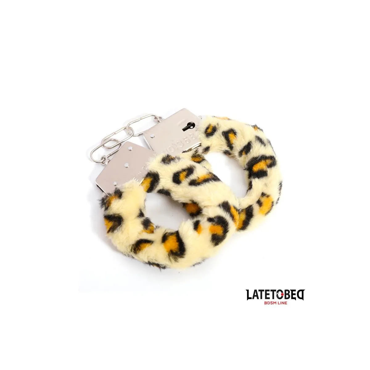 FELL-METALLFESSEL MIT LEOPARDENMUSTER VON LATETOBED BDSM LINE