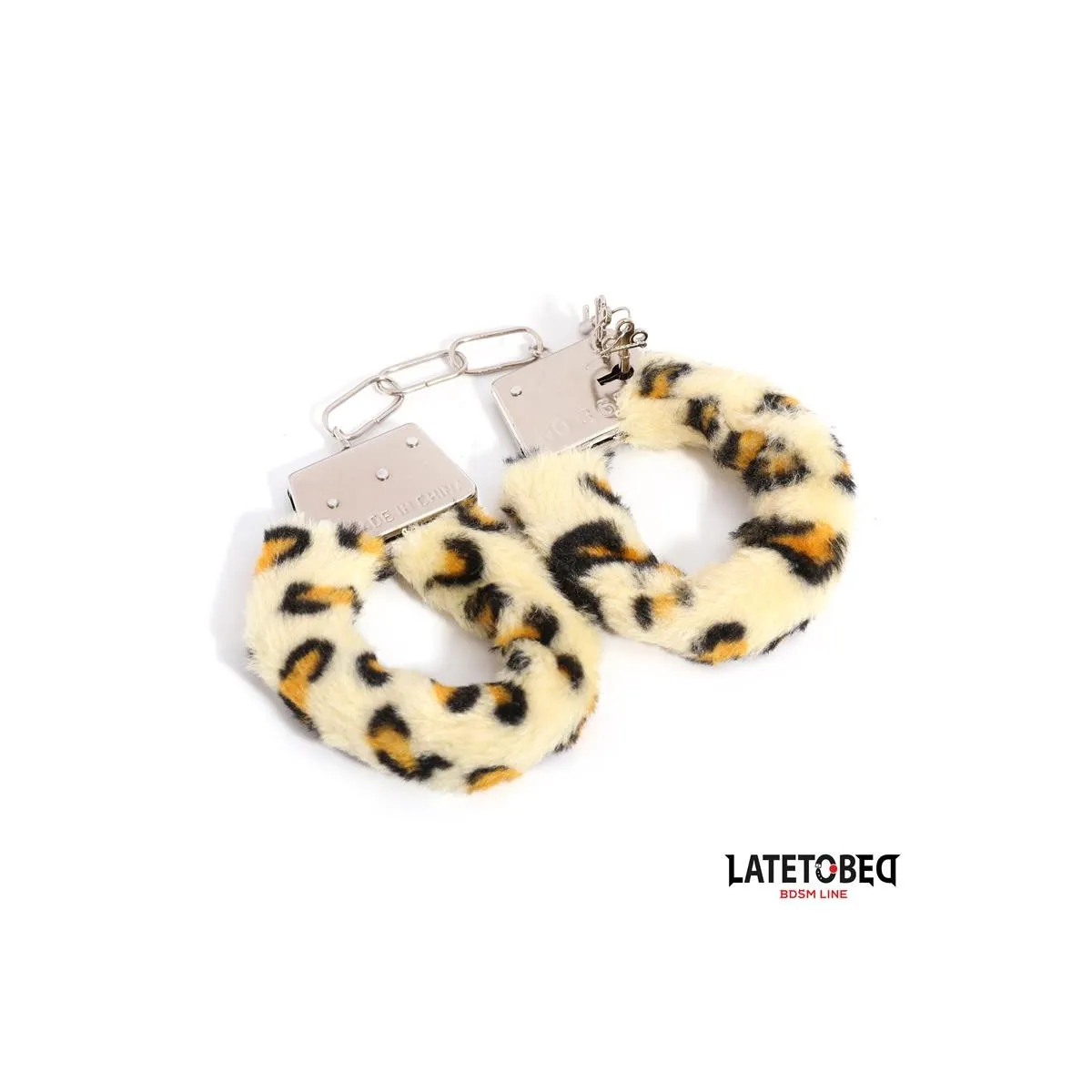 FELL-METALLFESSEL MIT LEOPARDENMUSTER VON LATETOBED BDSM LINE