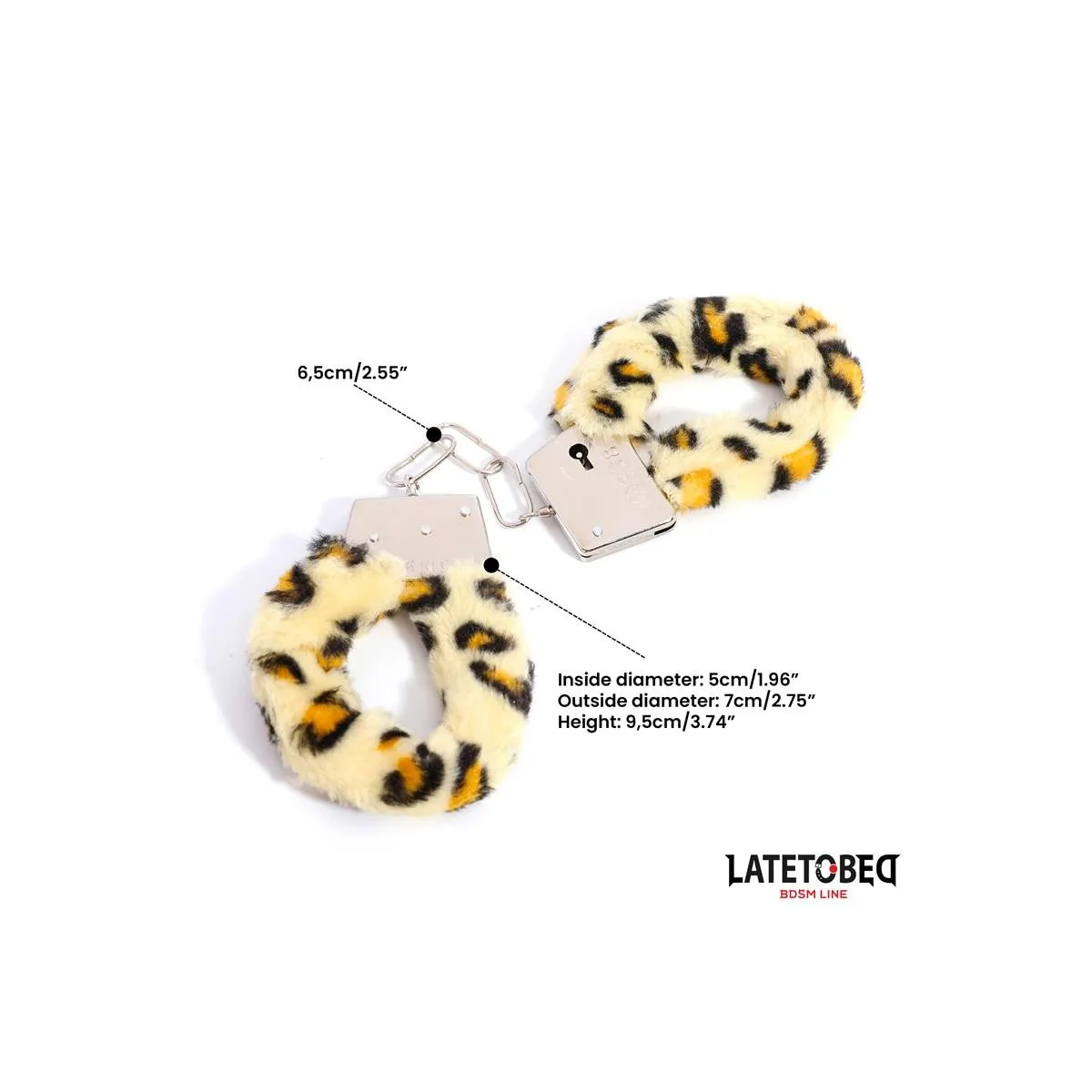 FELL-METALLFESSEL MIT LEOPARDENMUSTER VON LATETOBED BDSM LINE