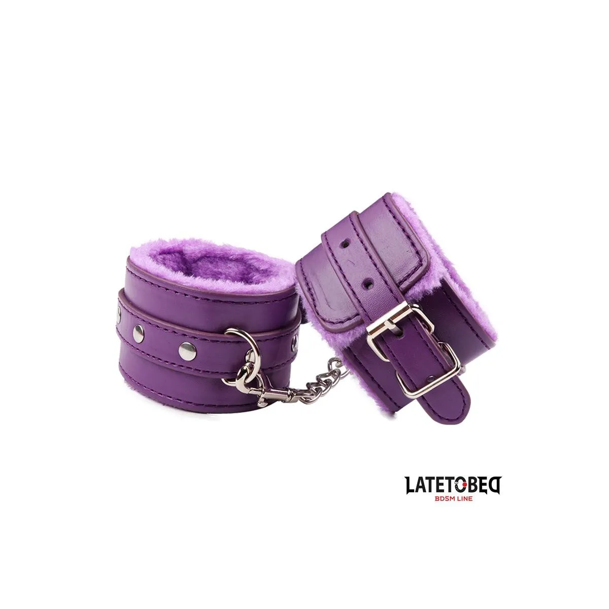 FELL-FUSSFESSEL LILA VON LATETOBED BDSM LINE