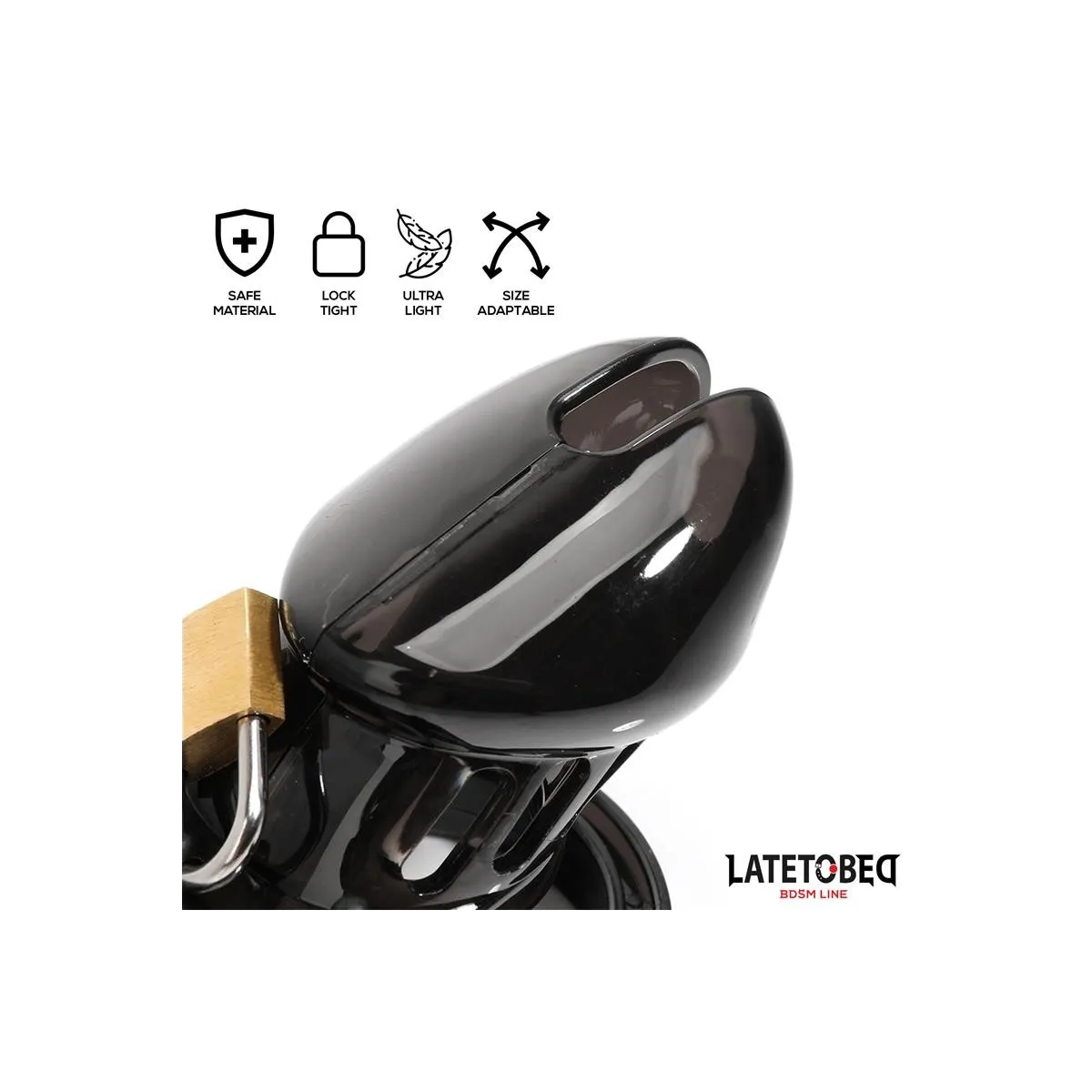 KEUSCHHEITSKÄFIG FÜR DEN PENIS, KURZ, SCHWARZ VON LATETOBED BDSM LINE