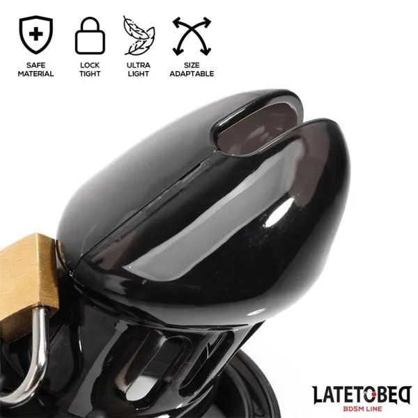 KEUSCHHEITSKÄFIG FÜR DEN PENIS, KURZ, SCHWARZ VON LATETOBED BDSM LINE