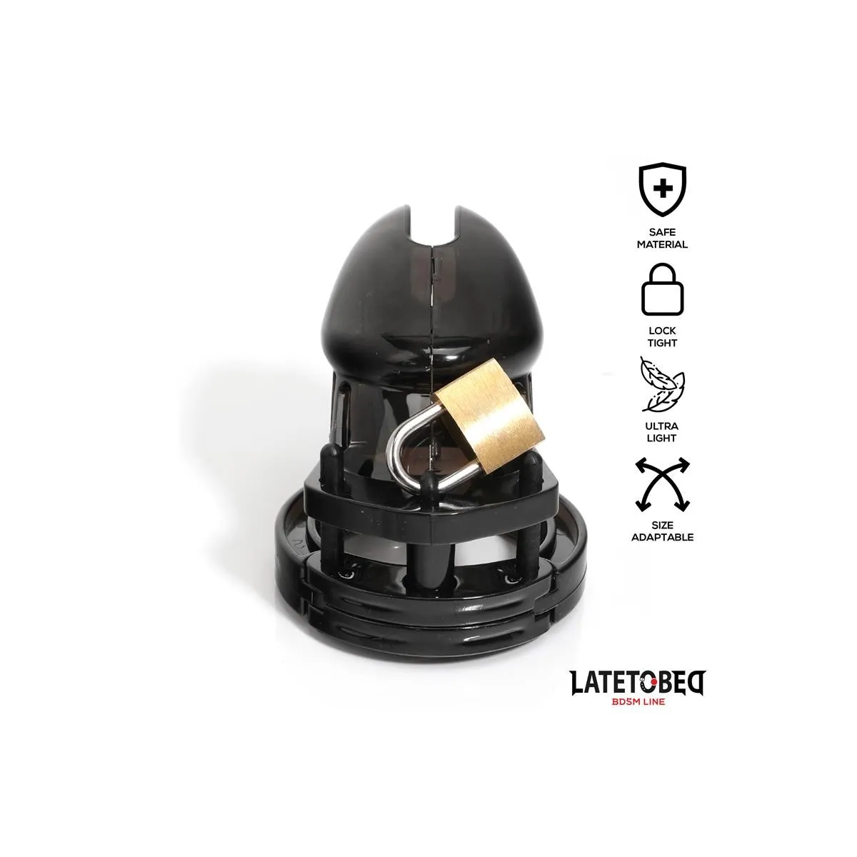 KEUSCHHEITSKÄFIG FÜR DEN PENIS, KURZ, SCHWARZ VON LATETOBED BDSM LINE