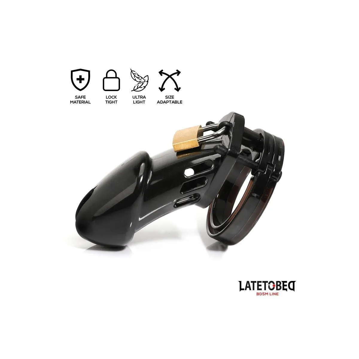 KEUSCHHEITSKÄFIG FÜR DEN PENIS, LANG, SCHWARZ VON LATETOBED BDSM LINE