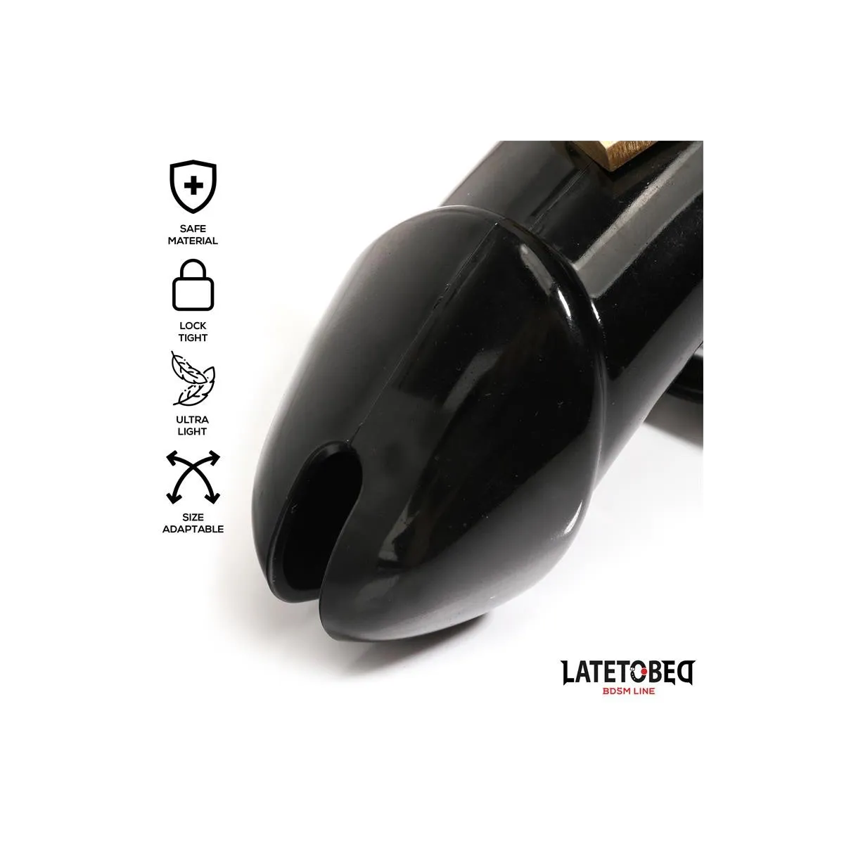 KEUSCHHEITSKÄFIG FÜR DEN PENIS, LANG, SCHWARZ VON LATETOBED BDSM LINE