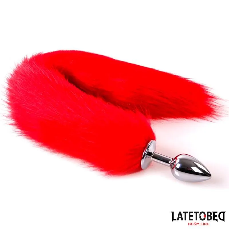 ANALPLUG MIT SCHWANZ ROT 40 CM VON LATETOBED BDSM LINE 2