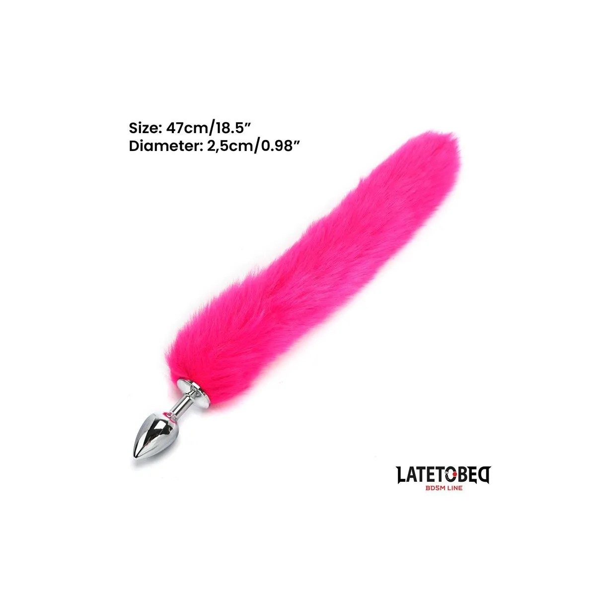ANALPLUG MIT SCHWANZ PINK 40 CM VON LATETOBED BDSM LINE
