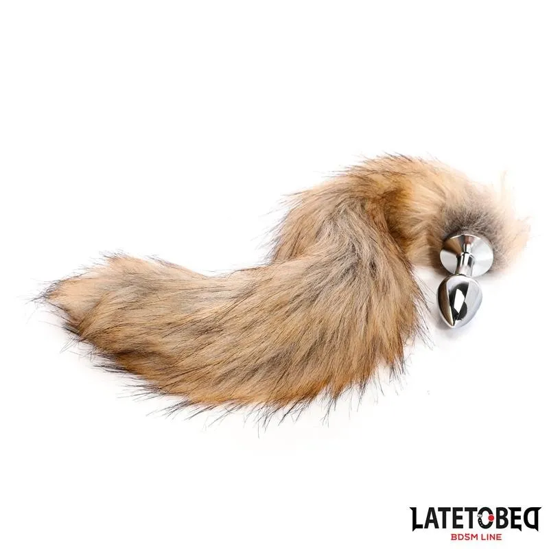 ANALPLUG MIT SCHWANZ BRAUN 40 CM VON LATETOBED BDSM LINE 2