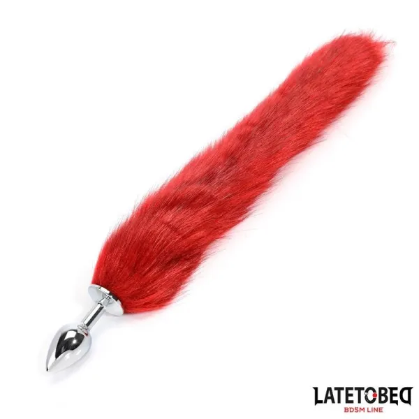 ANALPLUG MIT SCHWANZ DUNKELROT 40 CM VON LATETOBED BDSM LINE