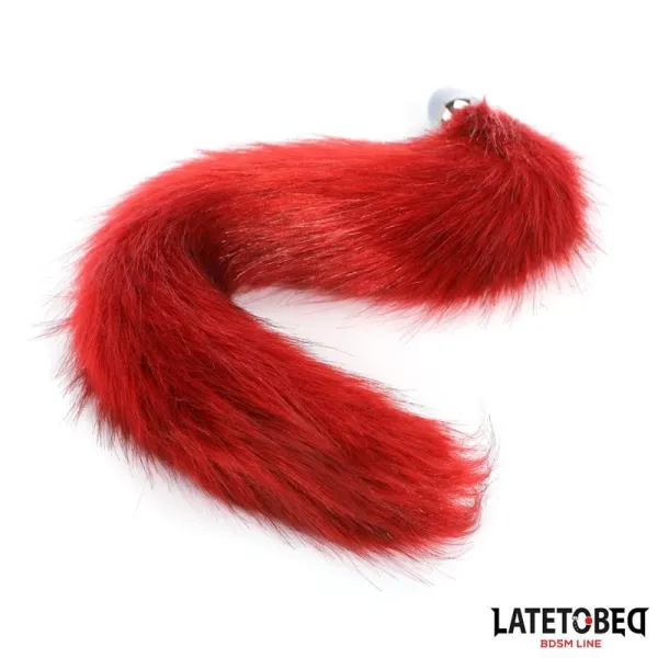 ANALPLUG MIT SCHWANZ DUNKELROT 40 CM VON LATETOBED BDSM LINE