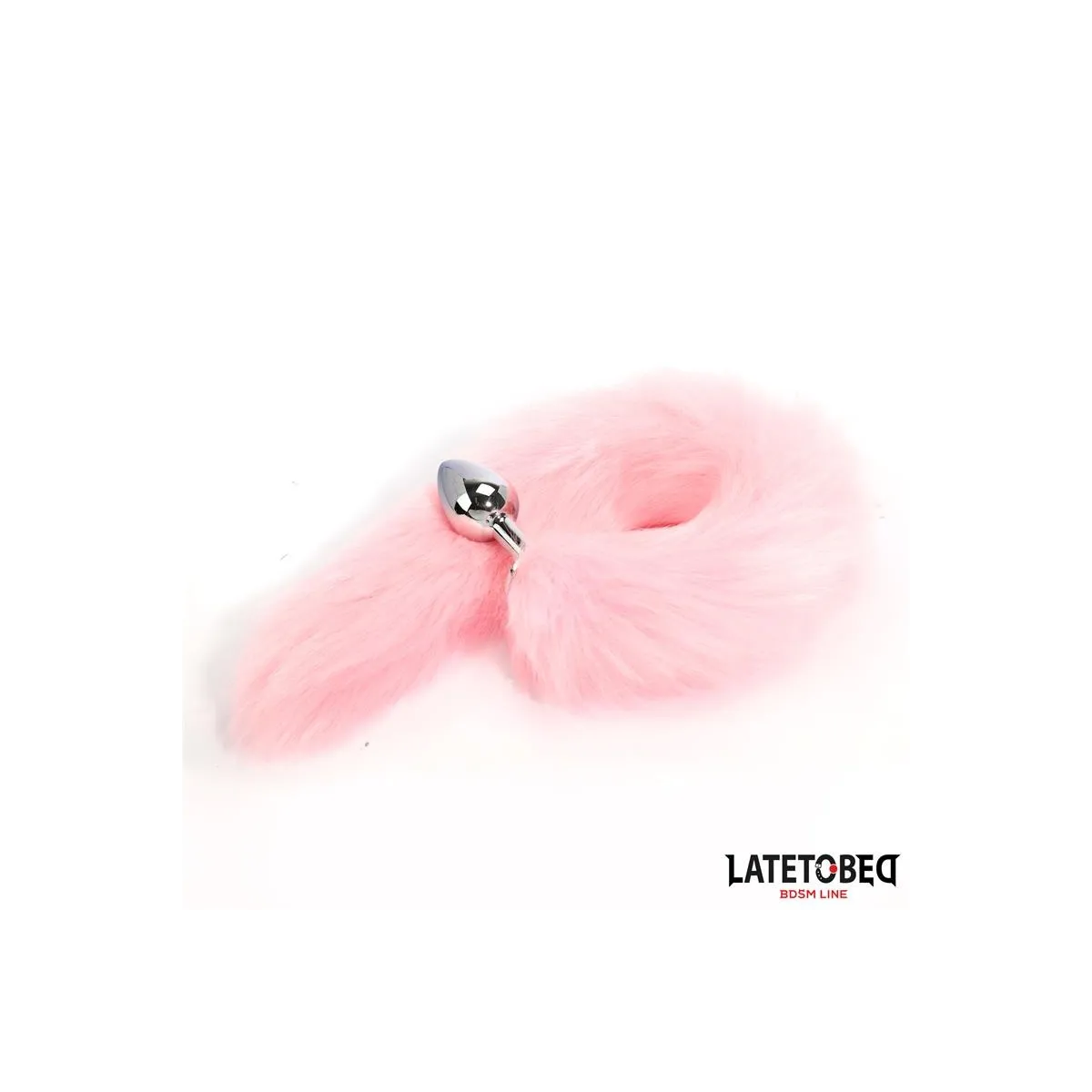 ANALPLUG MIT FUCHSSCHWANZ, ROSA, 40 CM VON LATETOBED BDSM LINE