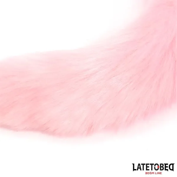 ANALPLUG MIT FUCHSSCHWANZ, ROSA, 40 CM VON LATETOBED BDSM LINE