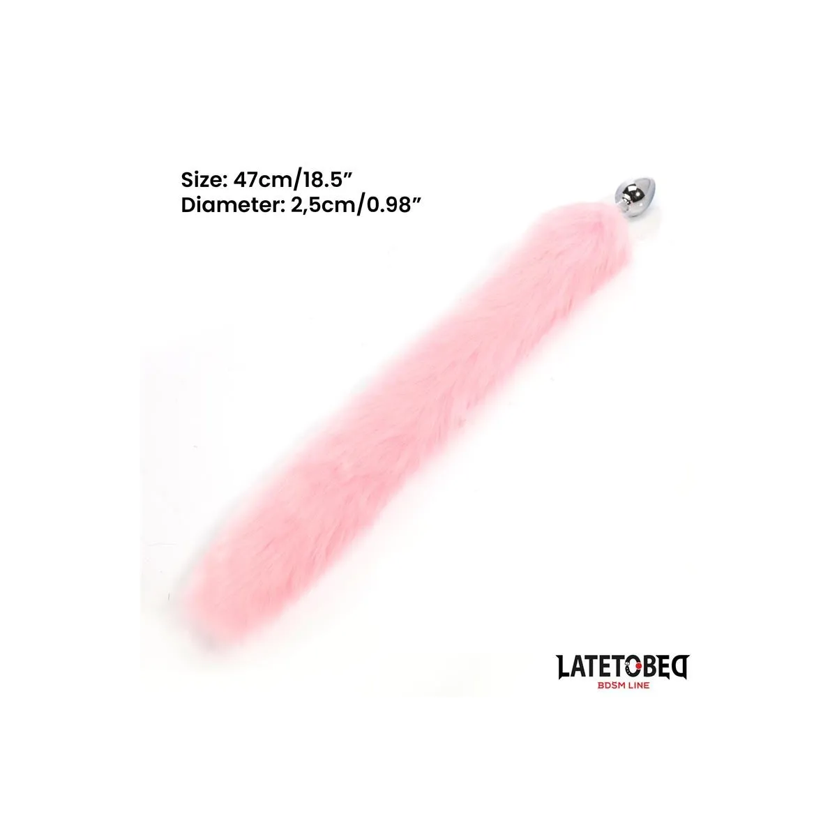 ANALPLUG MIT FUCHSSCHWANZ, ROSA, 40 CM VON LATETOBED BDSM LINE