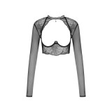 Mibelia Top Schwarz von Obsessive | Fesselliebe.de