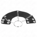 ♥ Penisring 4 cm Kette 7 cm Metall mit Ledergurte von Kink Ring Power ♥
