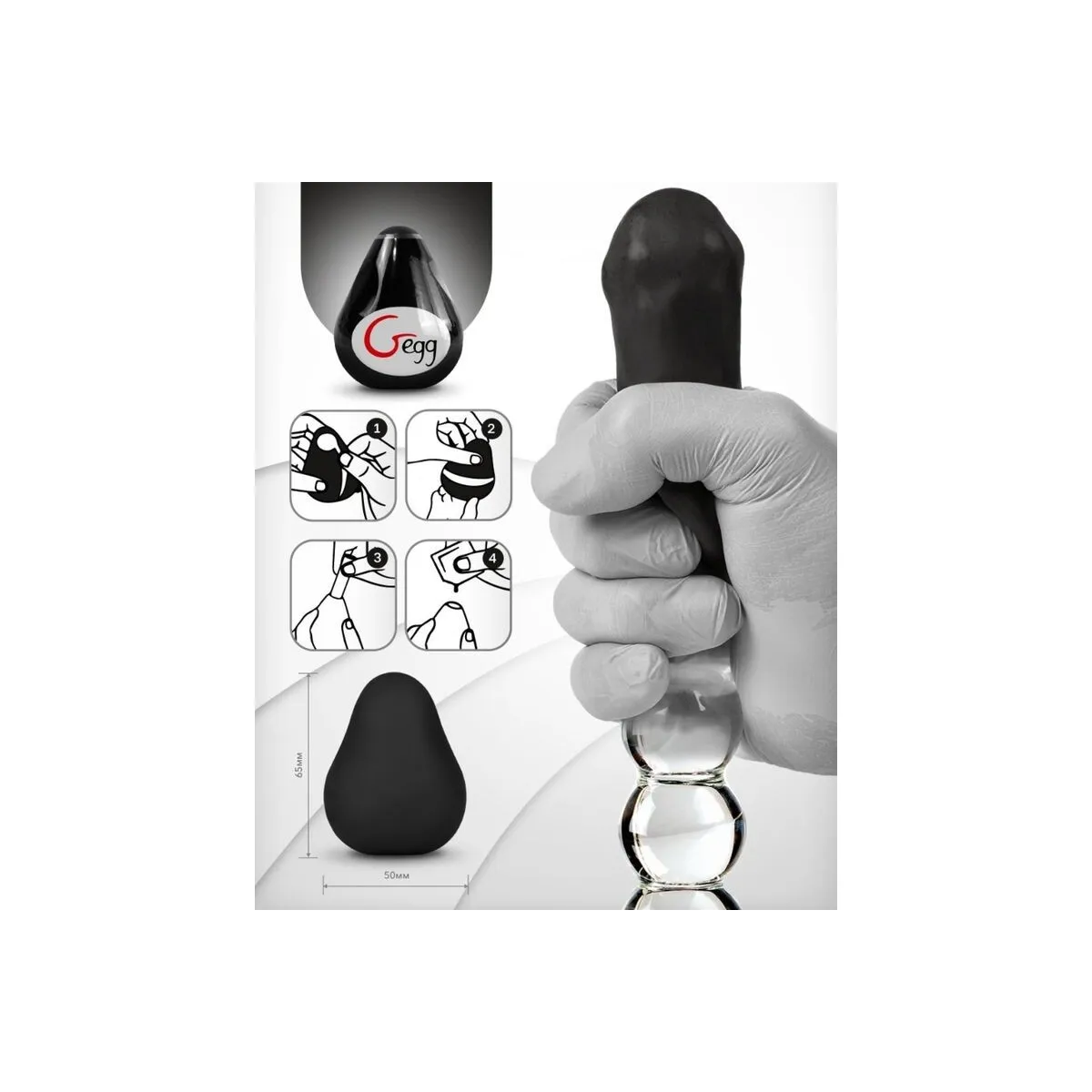 Wiederverwendbares Texturiertes Masturbator-Ei Schwarz von G-Vibe kaufen | Fesselliebe