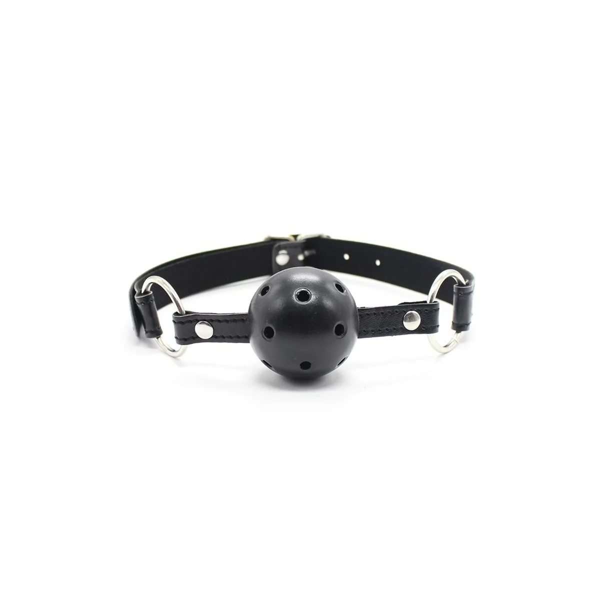 Atmungsaktiver Ballknebel 4,5 cm Schwarz von Latetobed Bdsm Line kaufen | Fesselliebe