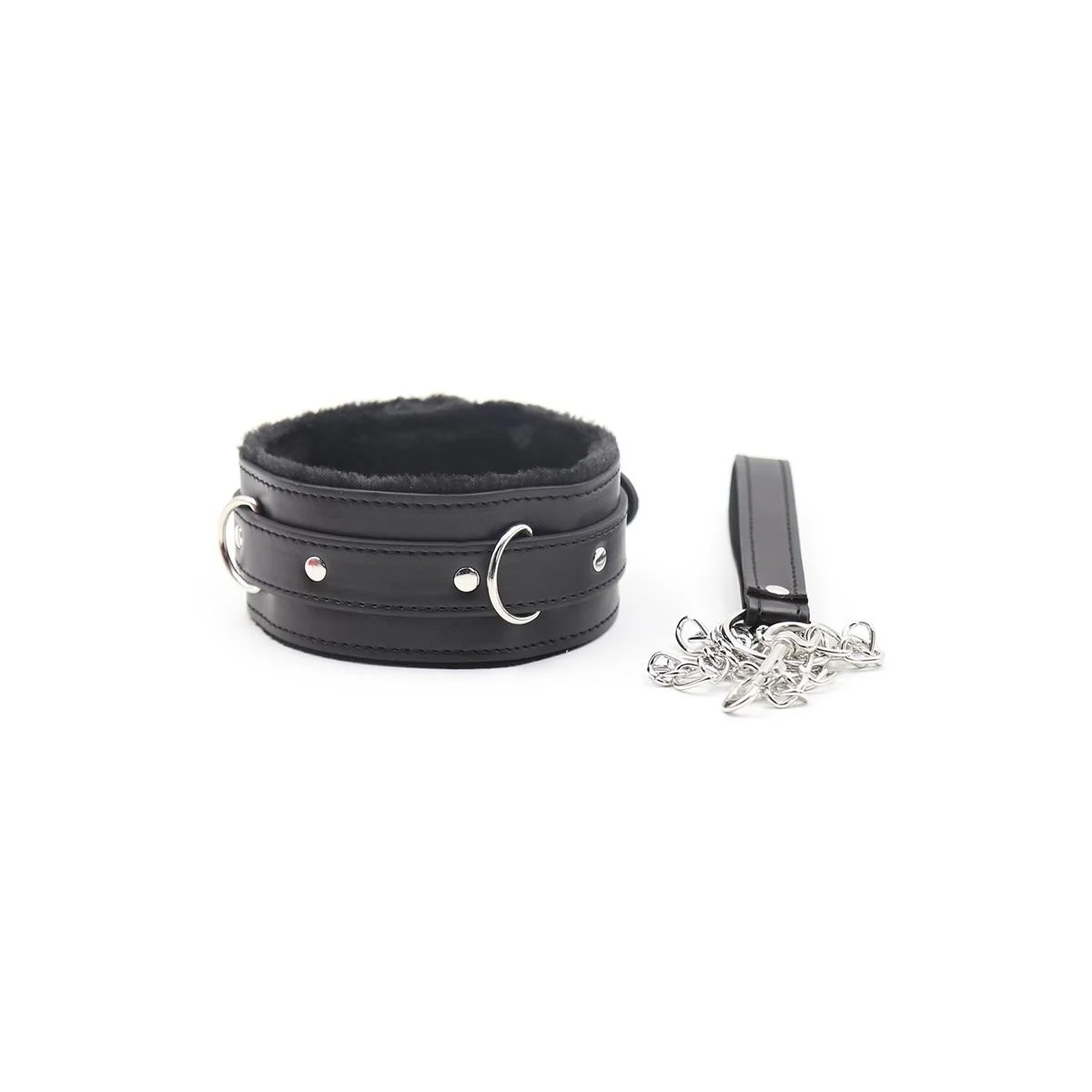 Halsband mit Metallleine Schwarz von Latetobed Bdsm Line kaufen | Fesselliebe