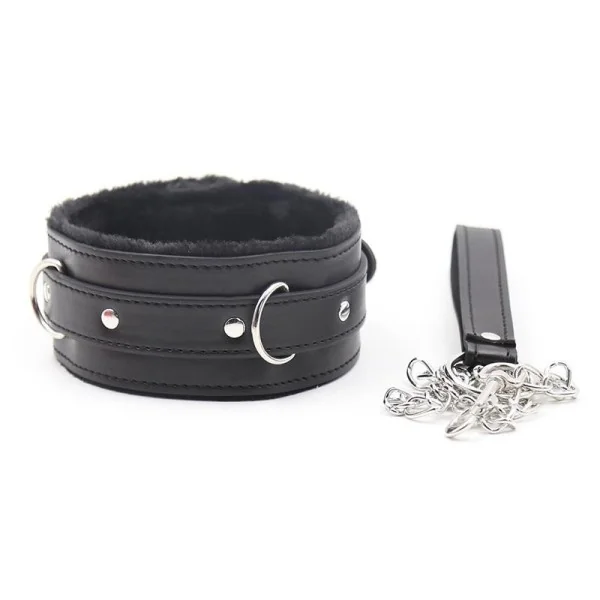 Halsband mit Metallleine Schwarz von Latetobed Bdsm Line kaufen | Fesselliebe
