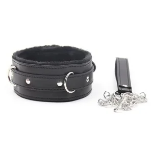 Halsband mit Metallleine Schwarz von Latetobed Bdsm Line kaufen | Fesselliebe
