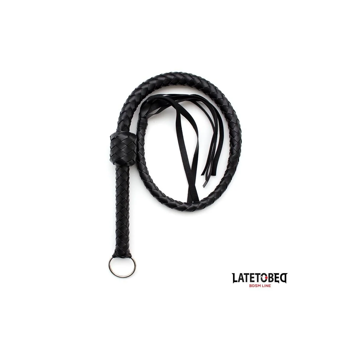 GEFLOCHTENE PEITSCHE SCHWARZ 116 CM VON LATETOBED BDSM LINE