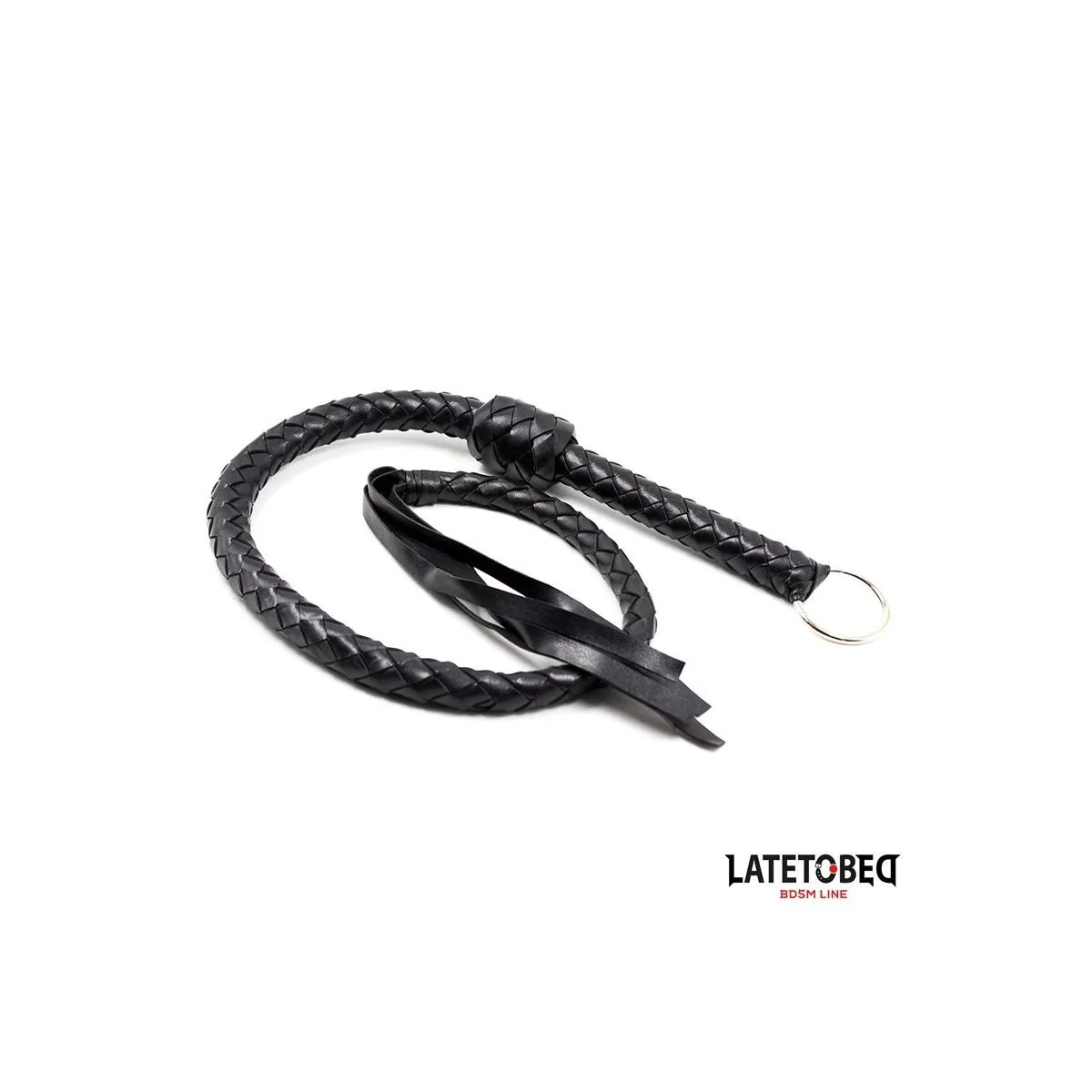 GEFLOCHTENE PEITSCHE SCHWARZ 116 CM VON LATETOBED BDSM LINE