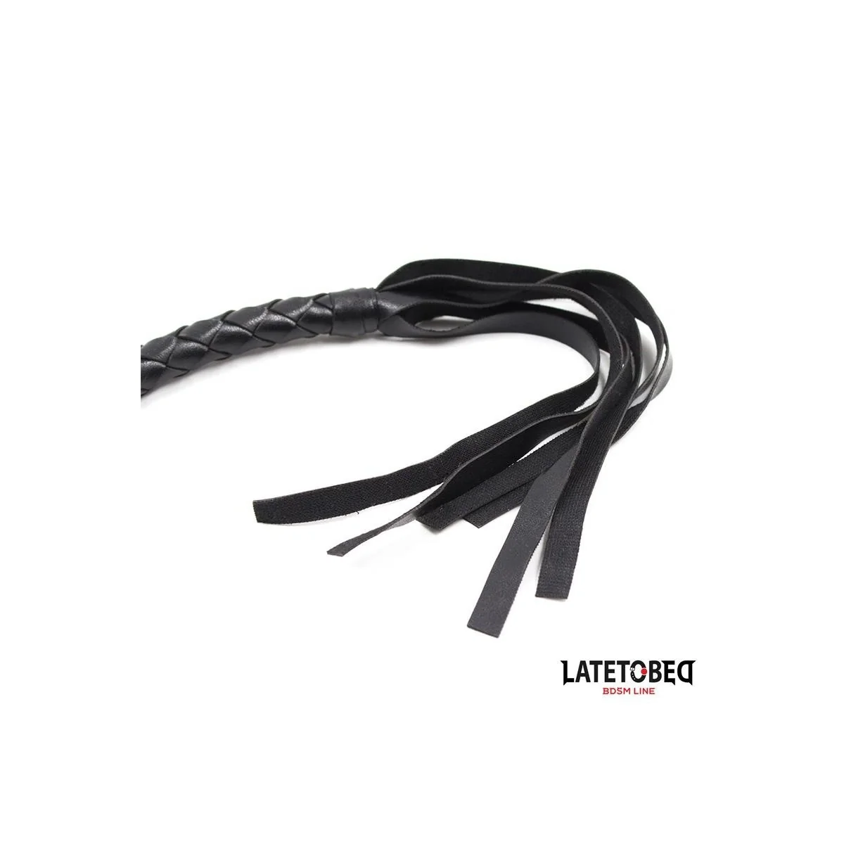 GEFLOCHTENE PEITSCHE SCHWARZ 116 CM VON LATETOBED BDSM LINE