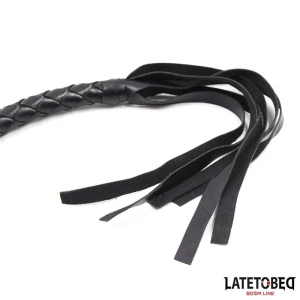 GEFLOCHTENE PEITSCHE SCHWARZ 116 CM VON LATETOBED BDSM LINE