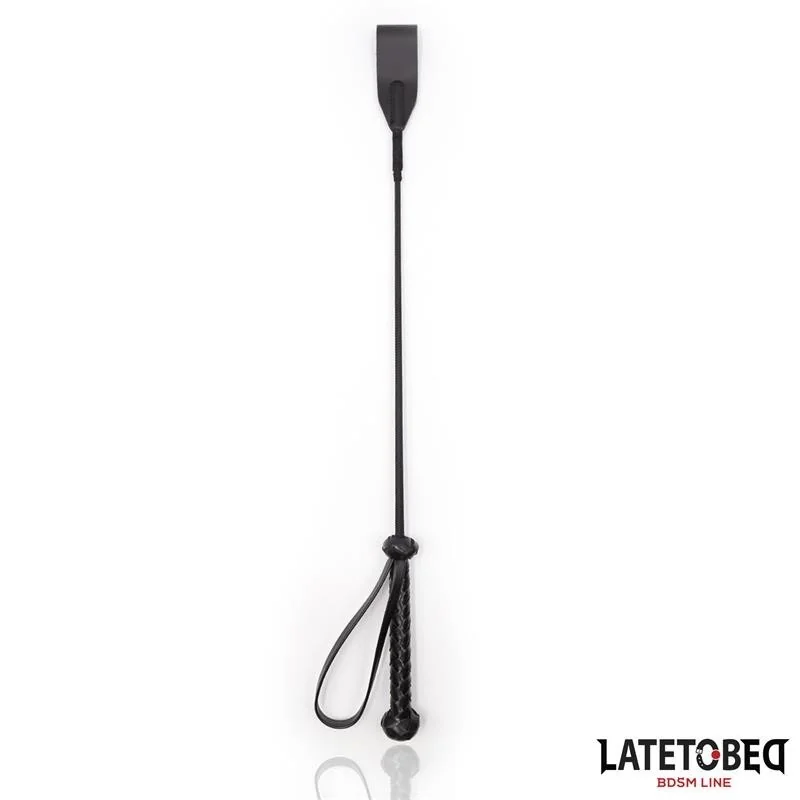 KLASSISCHE PEITSCHE MIT GEFLOCHTENEM GRIFF, 60 CM VON LATETOBED BDSM LINE 2