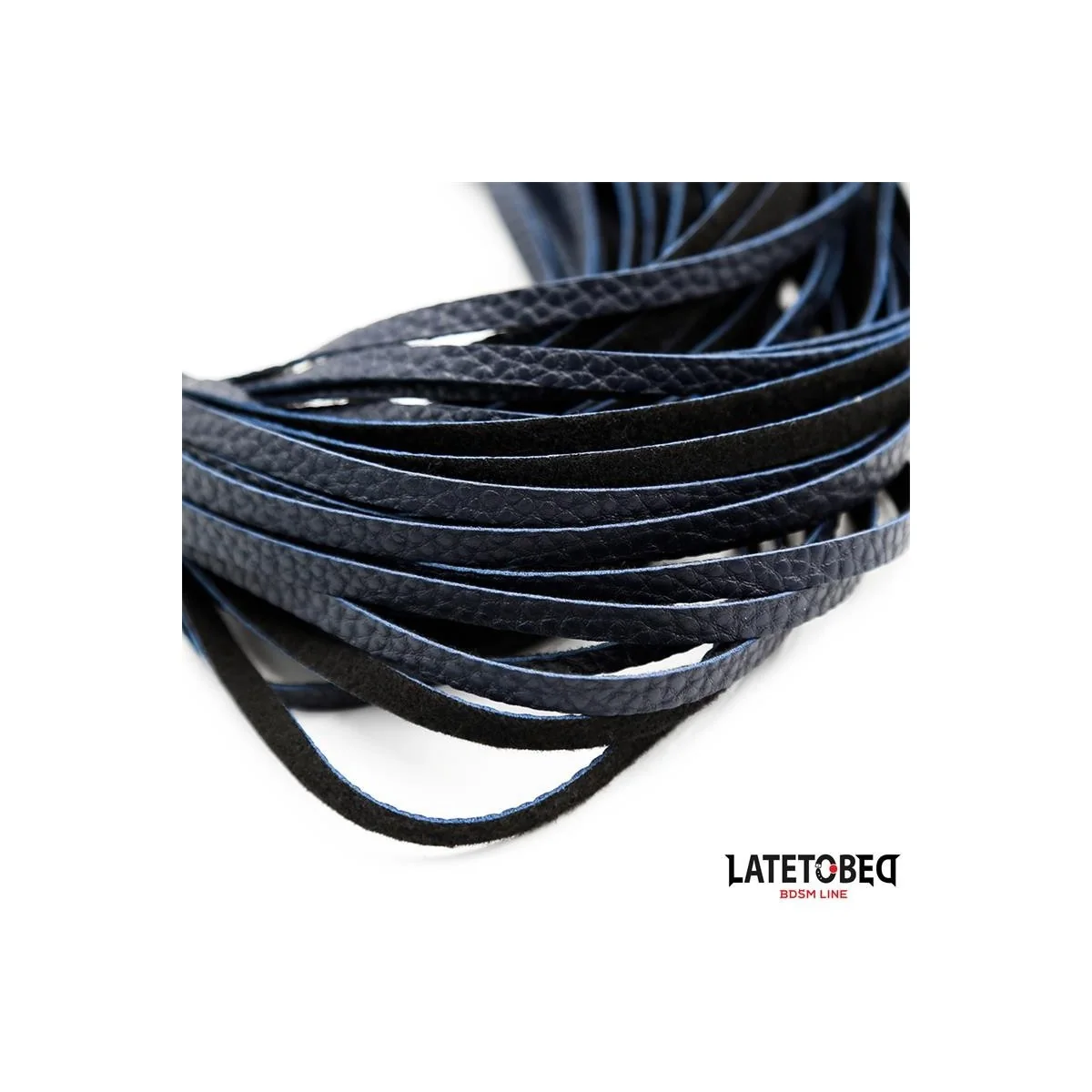 DUNKELBLAUER FLOGGER VON LATETOBED BDSM LINE