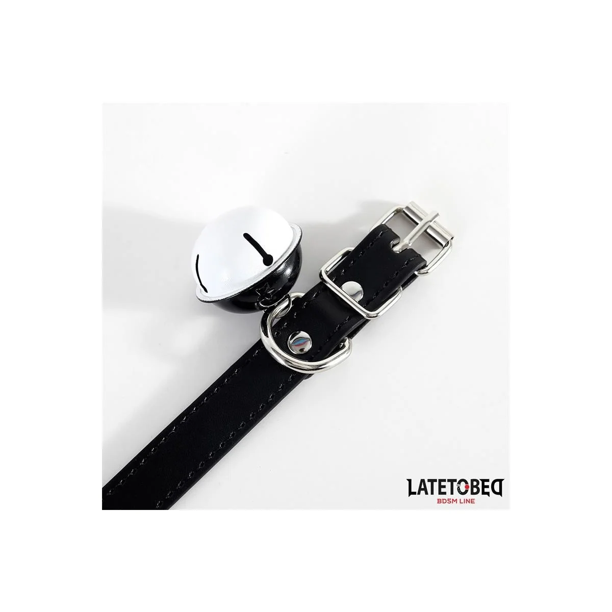 HALSBAND MIT GLOCKE SCHWARZ VERSTELLBAR VON LATETOBED BDSM LINE