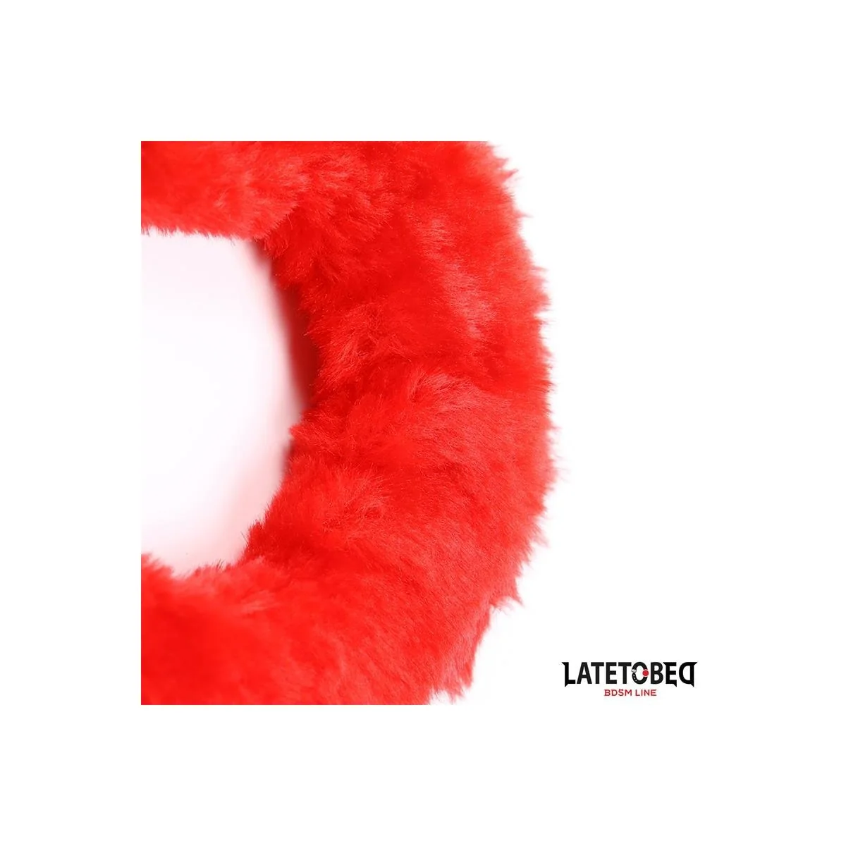 FELL-FUSSFESSELN ROT VON LATETOBED BDSM LINE