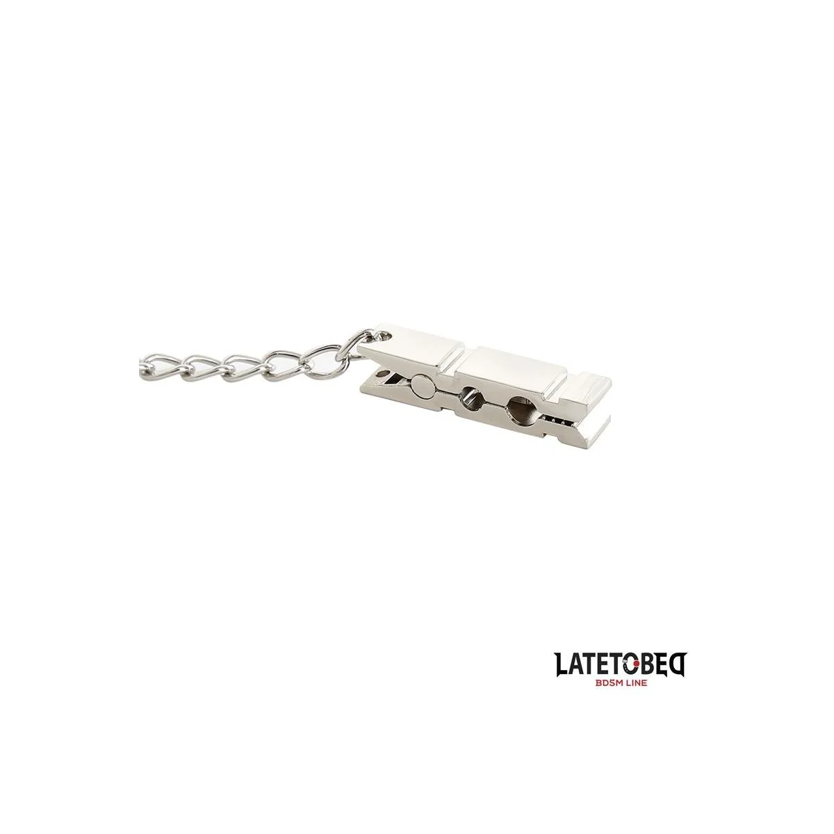 KETTEN-NIPPELKLEMMEN ZINK 40,5 CM VON LATETOBED BDSM LINE
