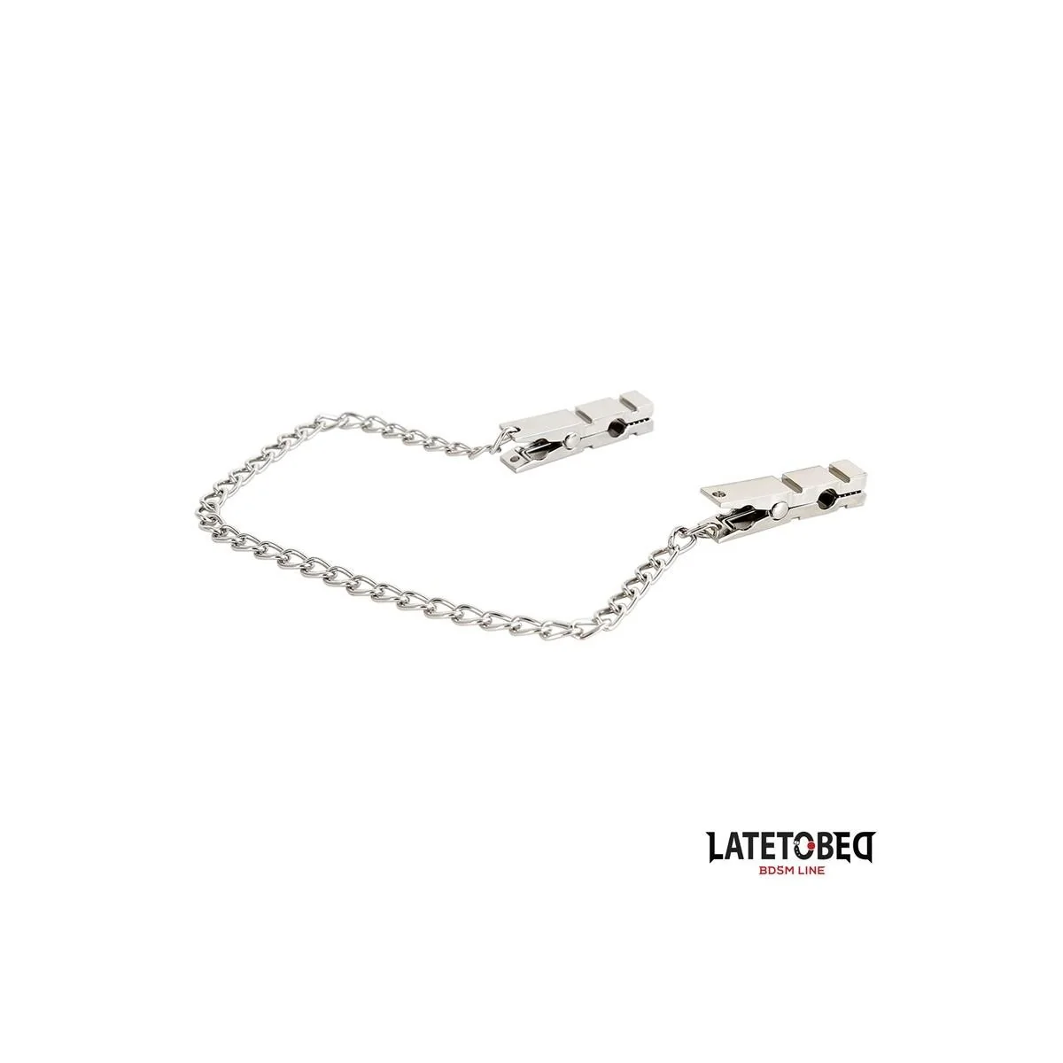 KETTEN-NIPPELKLEMMEN ZINK 40,5 CM VON LATETOBED BDSM LINE