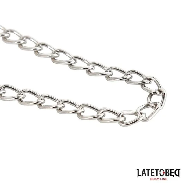 KETTEN-NIPPELKLEMMEN ZINK 40,5 CM VON LATETOBED BDSM LINE