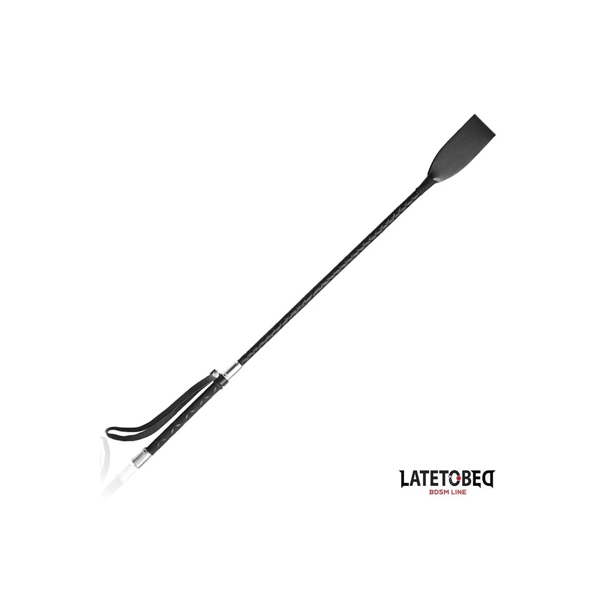 KLASSISCHE PEITSCHE SILBER DETAILS 60 CM VON LATETOBED BDSM LINE