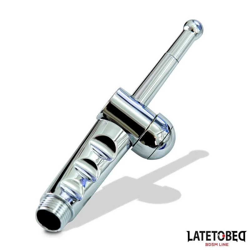 ANALDUSCHE MIT VERSCHLUSSSYSTEM CHROM VON LATETOBED BDSM LINE 2