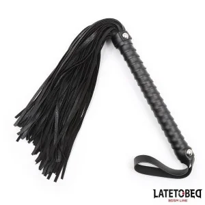 GEPOLSTERTE PEITSCHE SCHWARZ 48,5 CM VON LATETOBED BDSM LINE