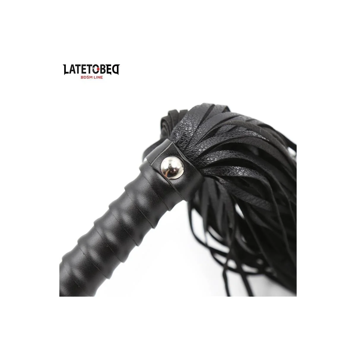 GEPOLSTERTE PEITSCHE SCHWARZ 48,5 CM VON LATETOBED BDSM LINE