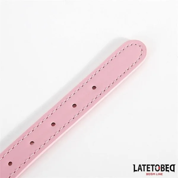 HALSBAND MIT GLOCKE VERSTELLBAR ROSA VON LATETOBED BDSM LINE