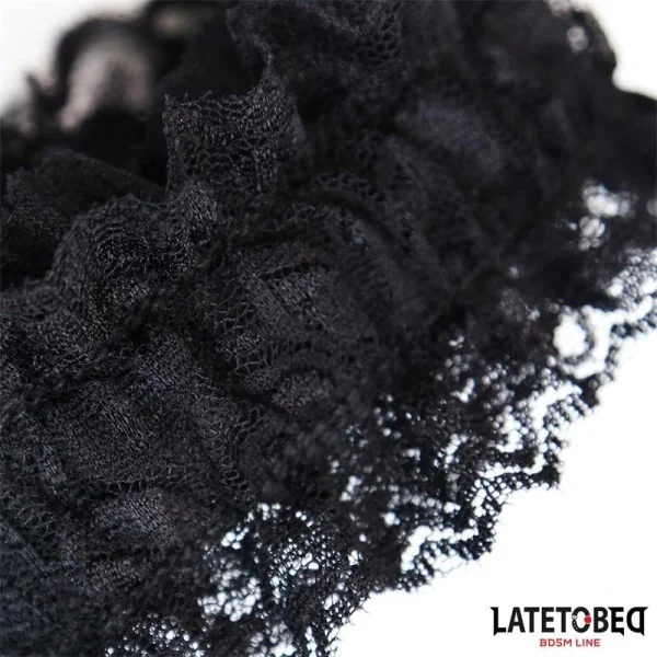 ELASTISCHE HANDFESSELN AUS SPITZE SCHWARZ VON LATETOBED BDSM LINE