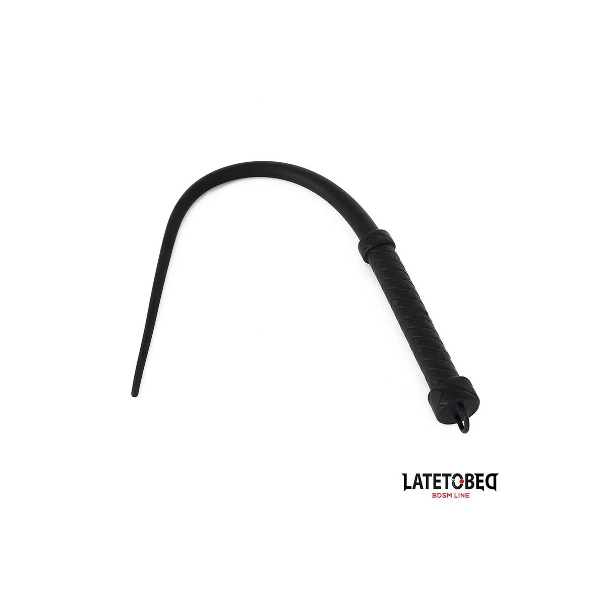 SILIKONPEITSCHE SCHWARZ 63,5 CM VON LATETOBED BDSM LINE