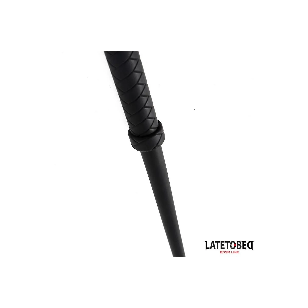 SILIKONPEITSCHE SCHWARZ 63,5 CM VON LATETOBED BDSM LINE