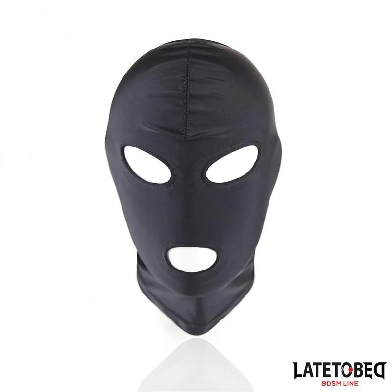 HAUBE MIT OFFENEM MUND UND OFFENEN AUGEN, SCHWARZ VON LATETOBED BDSM LINE