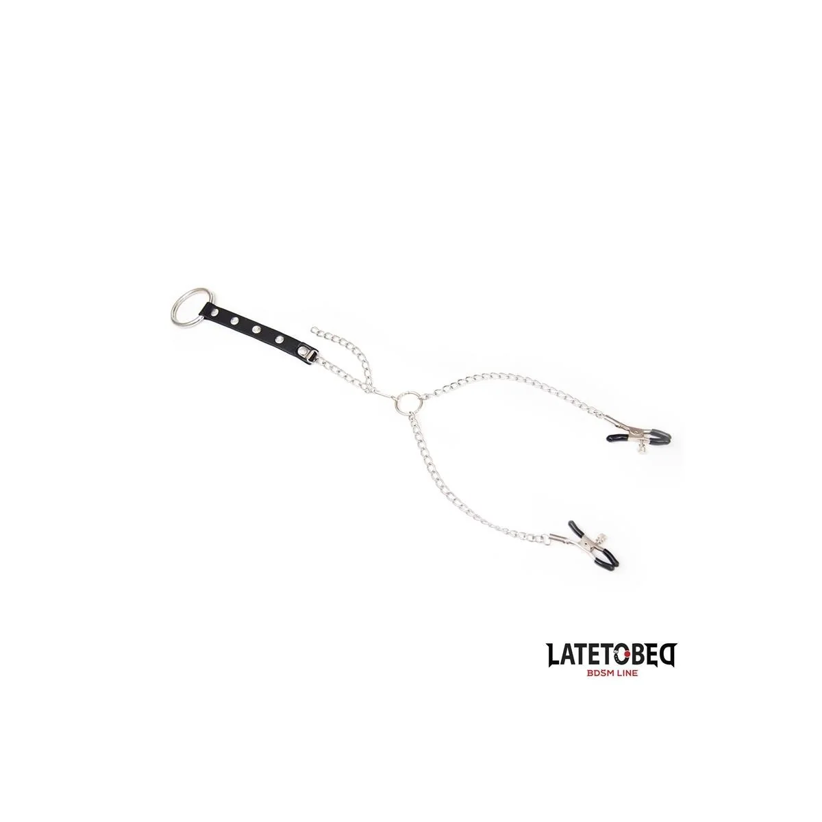NIPPELKLEMMEN-PENISRING-SET, VERSTELLBAR VON LATETOBED BDSM LINE