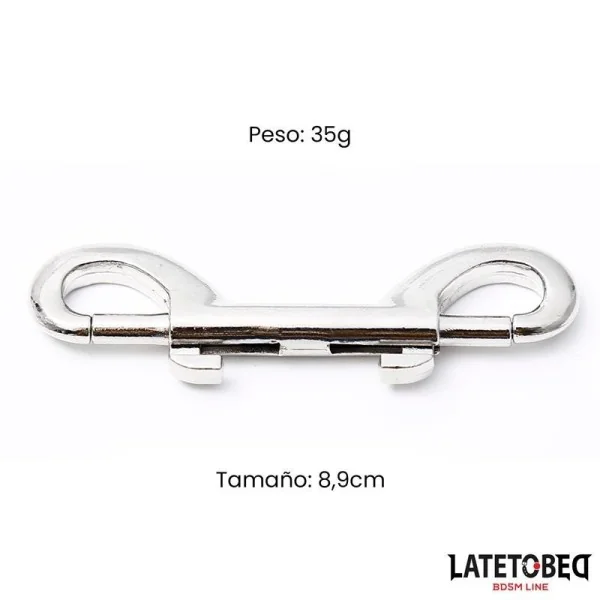DOPPELTER METALLKARABINERHAKEN VON LATETOBED BDSM LINE
