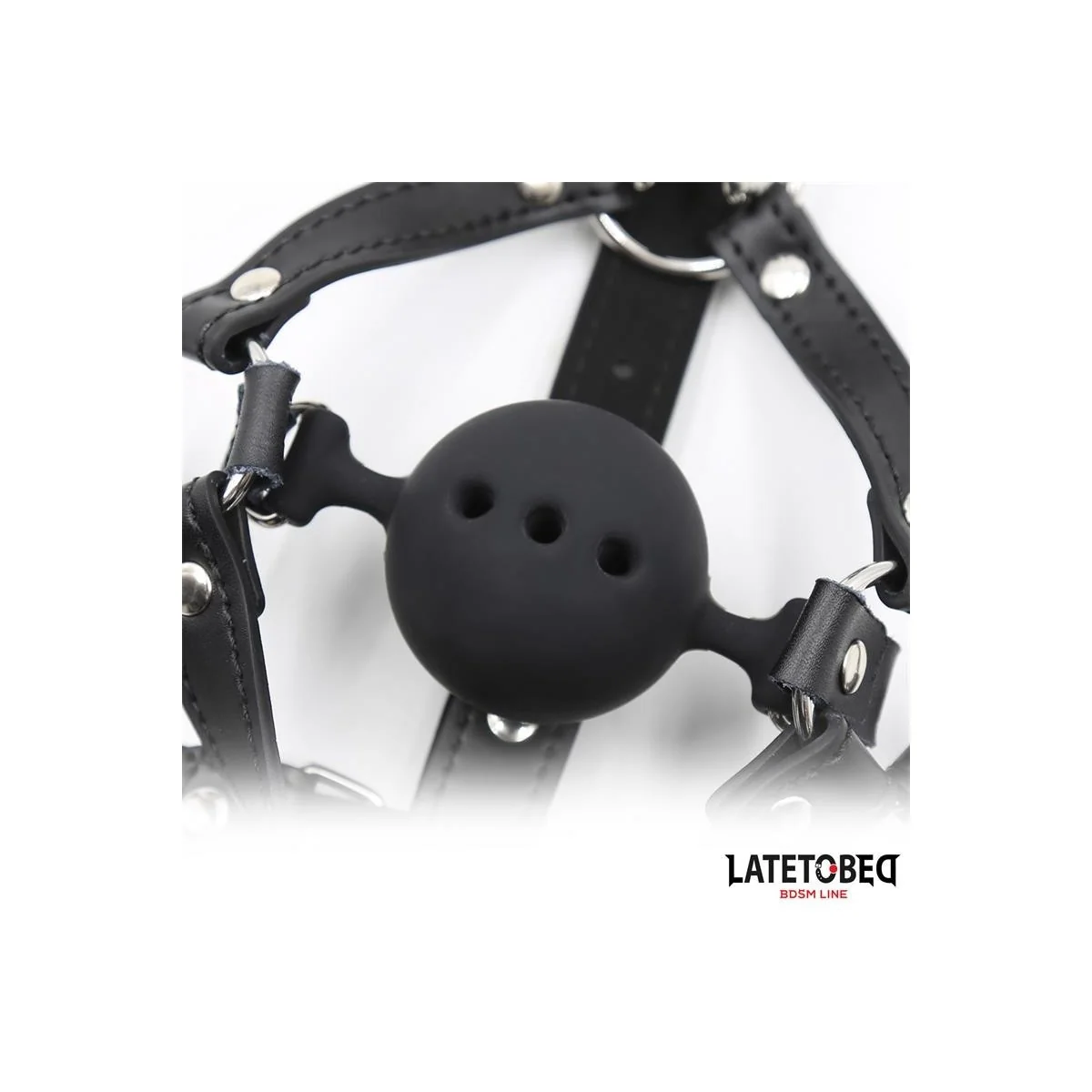 KOPFGESCHIRR MIT BALLKNEBEL UND NASENHAKEN VON LATETOBED BDSM LINE