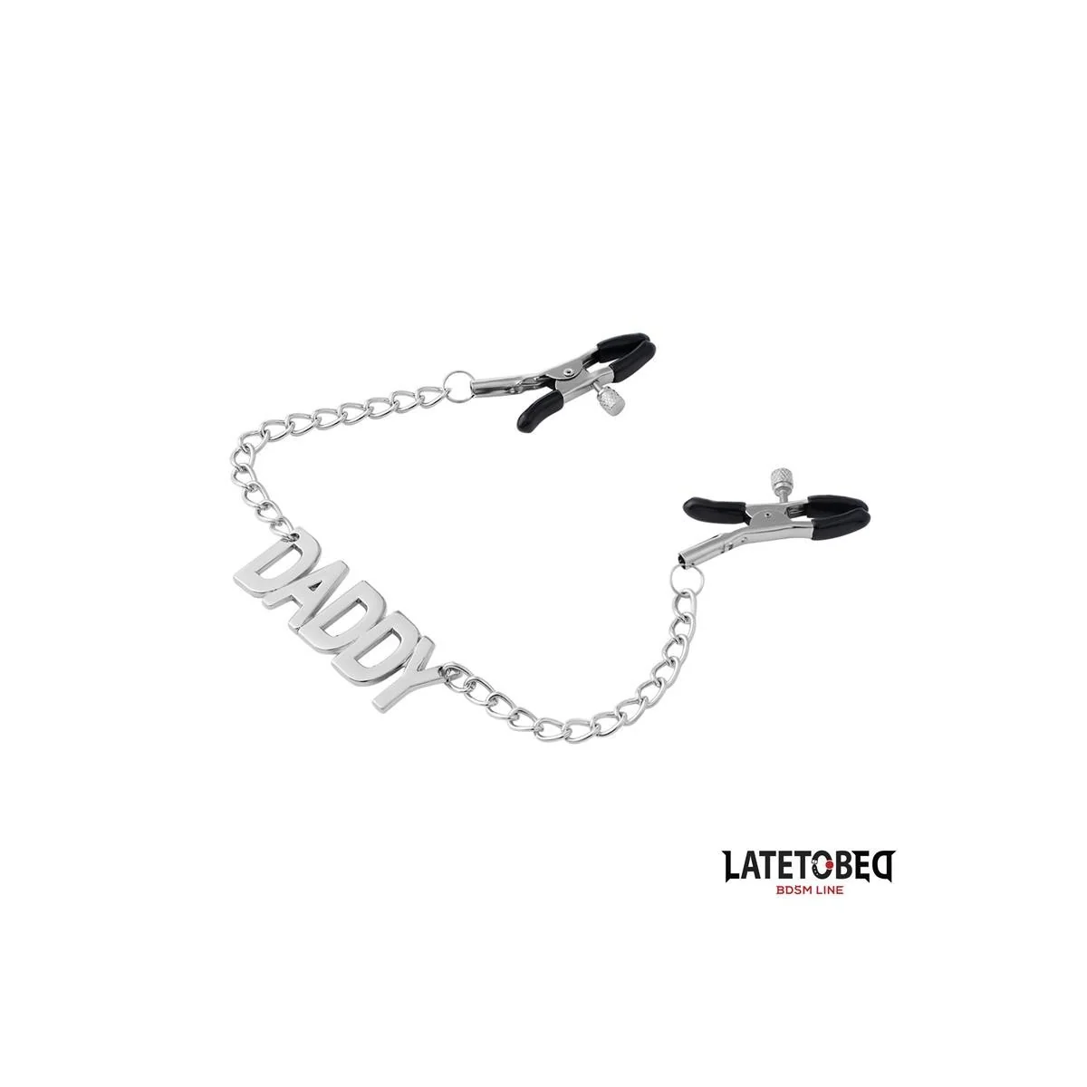 NIPPELKLEMMEN MIT „DADDY WORD”-ANHÄNGER VON LATETOBED BDSM LINE