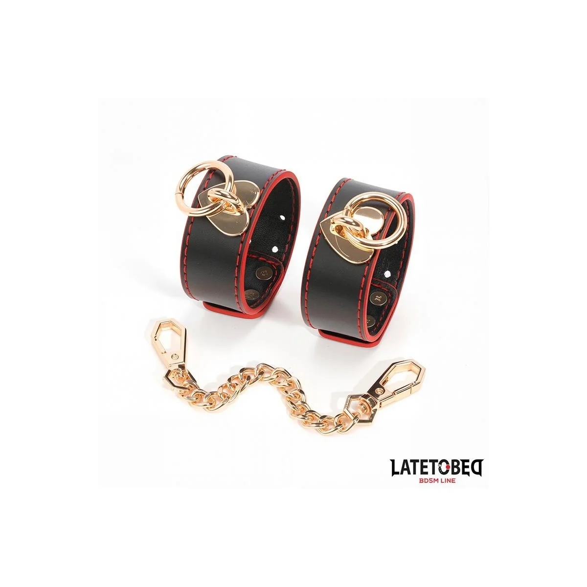 FUSSFESSELN MIT GOLDENER KETTE VON LATETOBED BDSM LINE